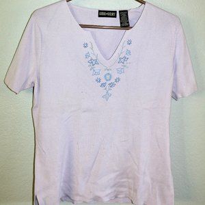 Kerri n Kelsey Embroidered Blouse Top